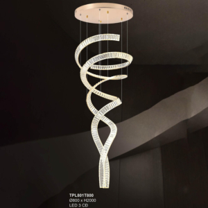 Đèn thả pha lê Led đường kính 80cm TPL801T800