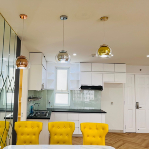 Đèn thả đơn đường kính 20cm Màu Vàng chóa Thủy tinh TT20V