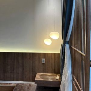 Đèn thả đá cuội đường kính 15cm TT46T150