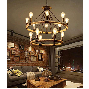 Đèn thả Decor dây thừng bện hình nón TTK13T14