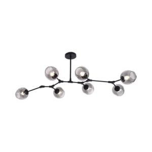 Đèn Decor thân màu đen chao khói 5 bóng TTK23N5-Den-ChaoKhoi