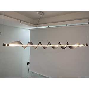 Đèn thả Decor xoắn màu Đen dài 1.2m TTK96