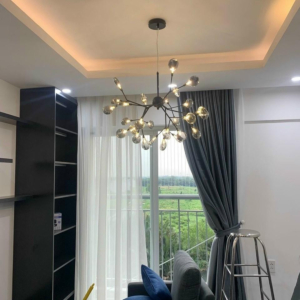 Đèn Hera Decor thân màu Đen 27 bóng chao Trong TTKHERA-27-Den-ChaoTrong