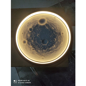 Đèn ốp trần mặt trăng in nổi hình tròn 30cm VK125T300