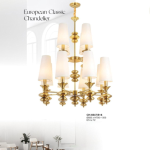 Đèn chùm hợp kim phong cách tân cổ điển CH-6647/8+4