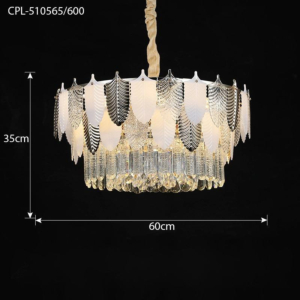 Đèn trần pha lê lá CPL-510565/600