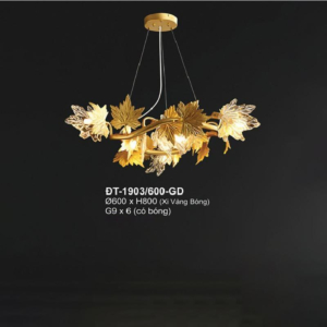 Đèn Thả Lá Phong Vàng Cao Cấp DT-1903/600-GD