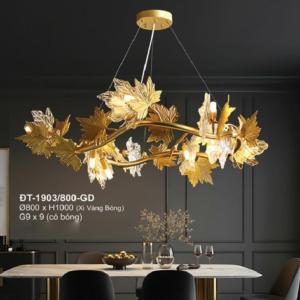 Đèn Thả Lá Phong Vàng Cao Cấp DT-1903/800-GD