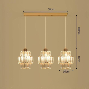 Đèn bàn dài pha lê hình thoi DT-2399/3A-GD