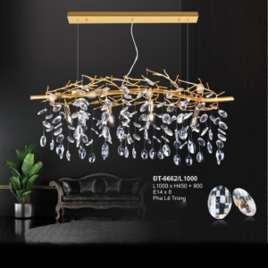 Đèn thả lá pha lê TPL-6662/L1000