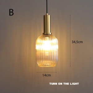 Đèn màu hổ phách thả bàn DT-RH001/B