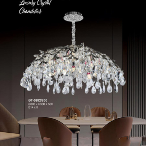 Đèn thả pha lê hình nón DT-5882/800