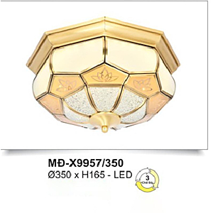 Đèn mâm ốp trần đồng phòng ngủ MD-X9957/350