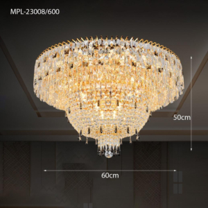 Đèn mâm pha lê vàng MPL-23008/600