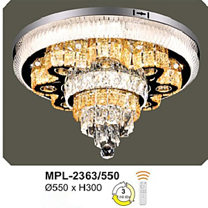 Đèn áp trần pha lê 6 cánh hoa MPL-2363/550