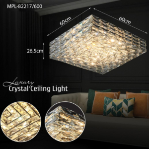 Đèn mâm pha lê MPL-82217 vuông 600mm