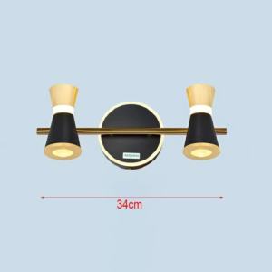 Đèn soi tranh 2 bóng màu đen điều chỉnh góc chiếu ST-3347-2BK