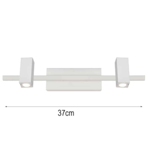 Đèn vuông 2 bóng màu trắng soi tranh ST-7951-2WH