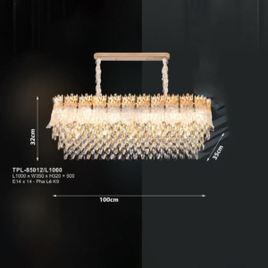 Đèn thả pha lê bàn đảo bếp TPL-85012/L1000