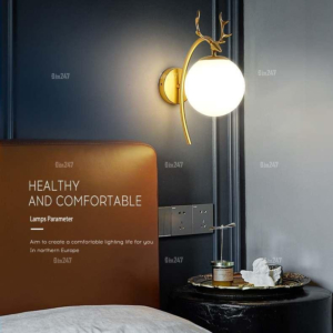 Đèn gắn tường phòng ngủ hình cầu đầu hươu VB-1749/1GD