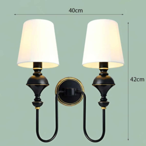 Đèn tường thân đen chóa trắng VB-1806/2