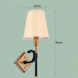 Đèn tường màu đồng chóa vải VB-2527