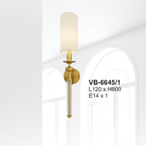 Đèn tường thân hợp kim vàng đồng chao vải VB-6645/1
