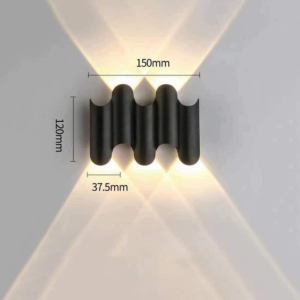 Đèn 5 tia sáng gắn tường màu đen VL-8252/5BK