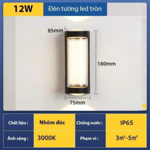 Đèn 2 tia sáng toàn thân hình bán nguyệt tròn VL-8813/L