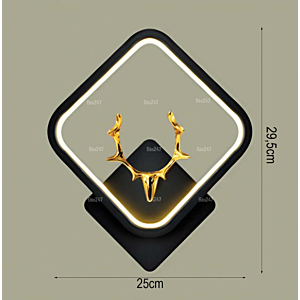 Đèn đầu hươu vàng gắn tường màu đen VL-A32/BK