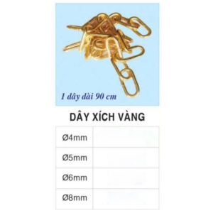 Dây xich vàng 4mm