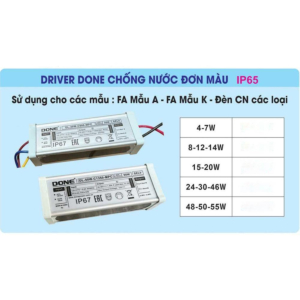 Nguồn driver DR-14 chống nước đơn màu
