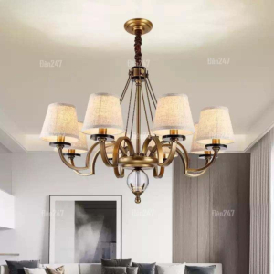 Đèn chùm cổ điển Châu Âu chao vải CC9118/8