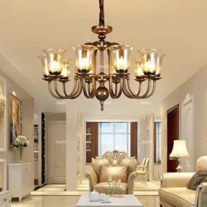 Đèn chùm cổ điển 10 tay màu đồng nâu CC9121/10