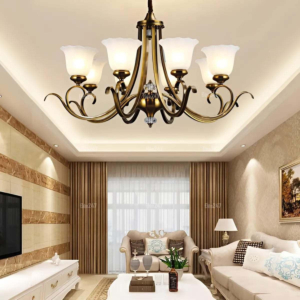 Đèn chùm cổ điển màu đồng nâu 8 tay CC9124/8