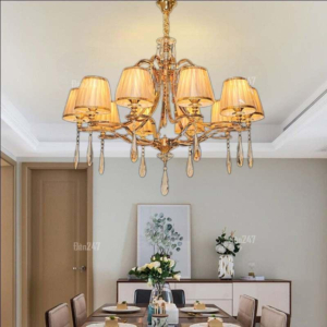 Đèn chùm cổ điển phòng khách nhỏ chóa vải CC9126/10