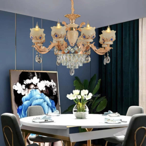 Đèn chùm phòng ăn chao đá ngọc 8 tay CN1778/8