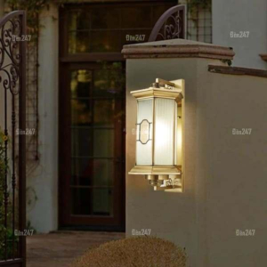 Đèn tường đồng vàng gắn cột cổng VD6223