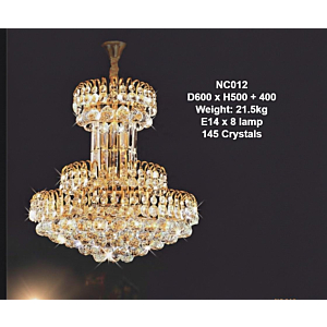 Đèn thả pha lê thân hợp kim NC012