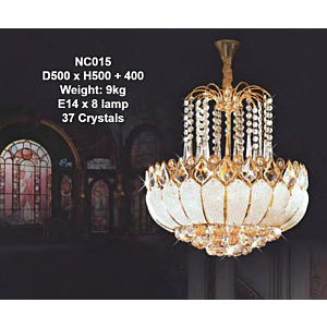 Đèn thả pha lê thân hợp kim NC015