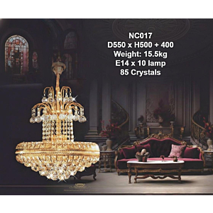 Đèn thả pha lê thân hợp kim NC017