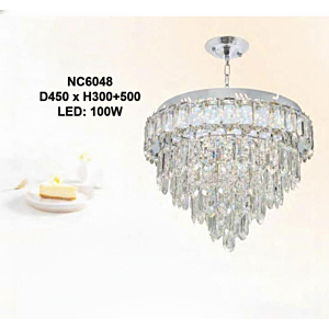 Đèn thả pha lê K9 thân hợp kim NC6048