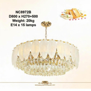 Đèn thả pha lê K9 thân hợp kim NC8972B