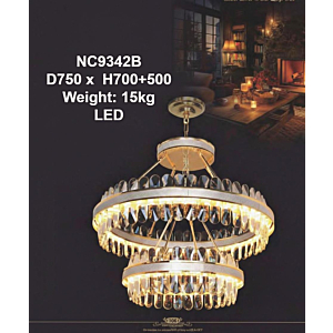 Đèn pha lê K9 thân hợp kim NC9342B