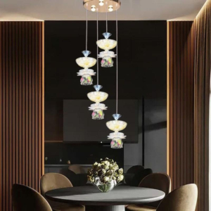 Đèn thả chao thủy tinh NB754/4