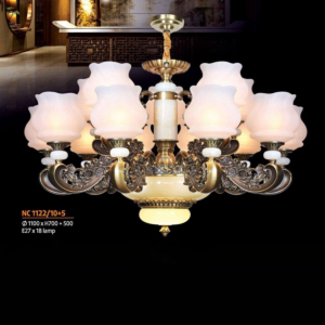 Đèn Chùm Chao Thủy Tinh NC1122/10+5