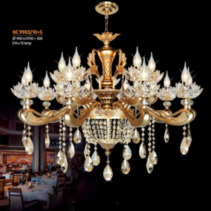 Đèn tường nến mạ vàng 24k NC9903/10+5