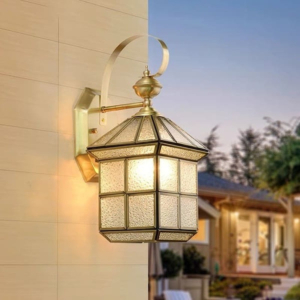 Đèn vách đồng chao kính NV0605