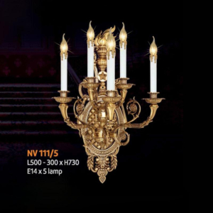 Đèn tường nến mạ vàng 24k NV111/5