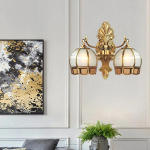 Đèn ốp trần đồng chao kính NV2211/2